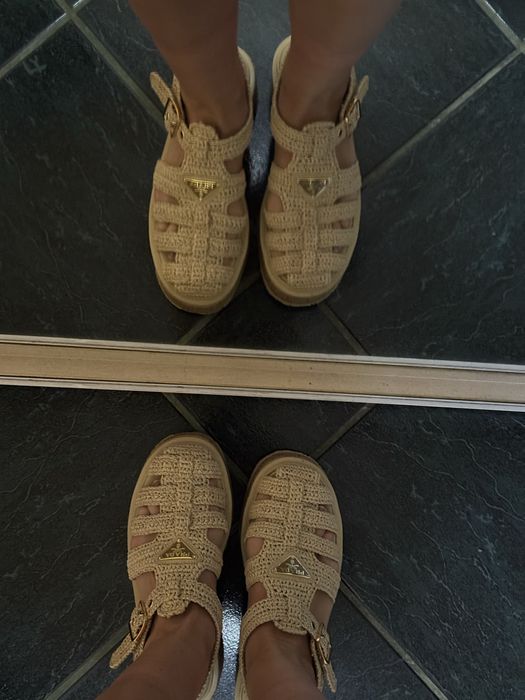 Плетени сандали Pr*da