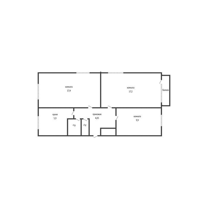 3-комн. квартира, 62.2м², 5/5 этаж Кобыланды Батыра, д. 38а