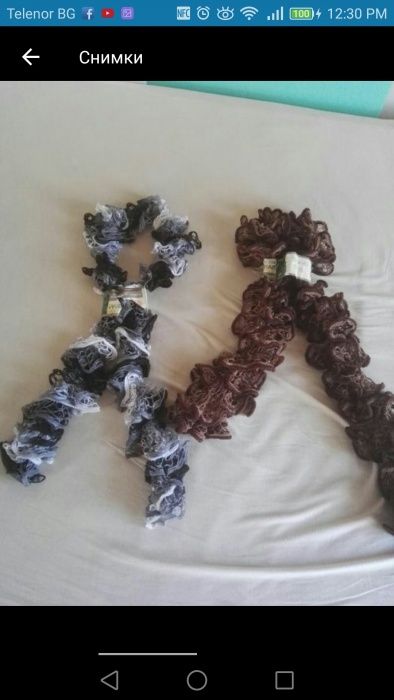 Нови ръчно плетени шалове с ,,омбре,,ефект в 2 цвята