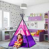Детска Розова Триъгълна Типи Палатка За Дома Или Градината