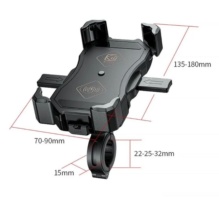 Suport telefon- incarcare wireless - usb -  quick mount /quick release