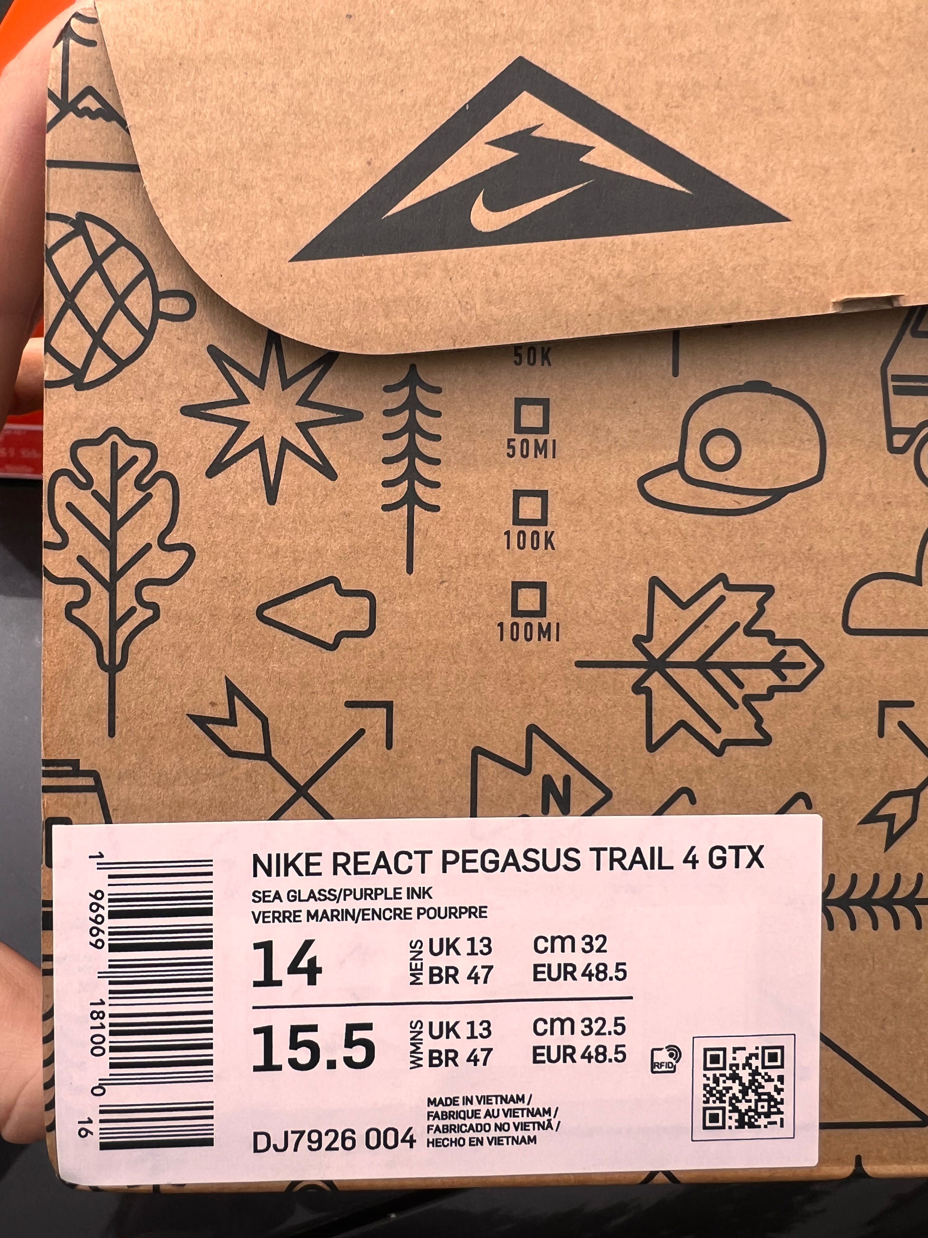 NIKE Обувки React Pegasus Trail 4 GTX