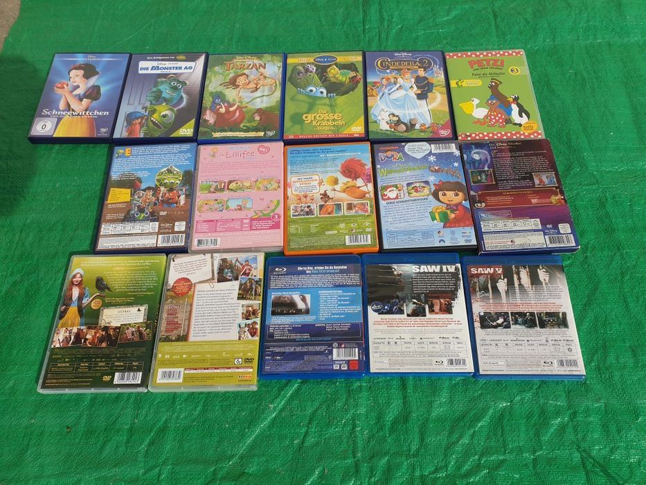 Lot 16 dvd-uri originale cu filme Animatie 13 buc+3 filme diverse
