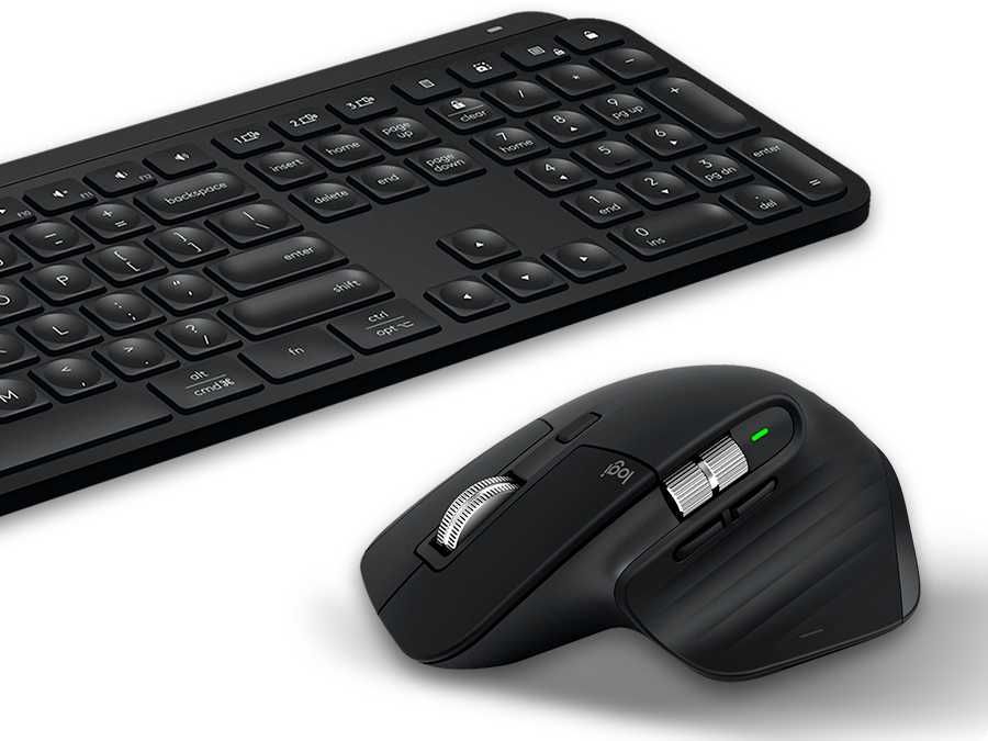 Клавиатура Logitech MX Keys (чёрная) + мышь MX Master 3S (чёрная)
