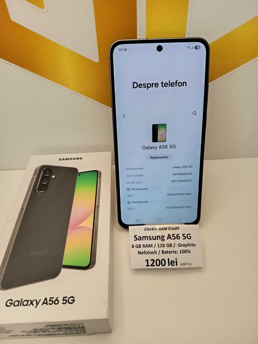 Samsung A56 5G 8GB RAM/128GB/Graphite/Produs nefolosit! ID8791