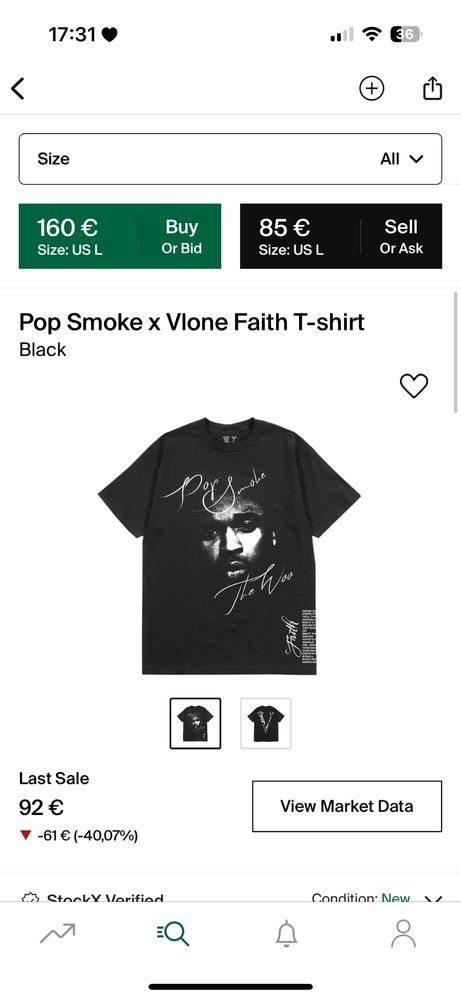 Pop Smoke x Vlone Faith T-shirt