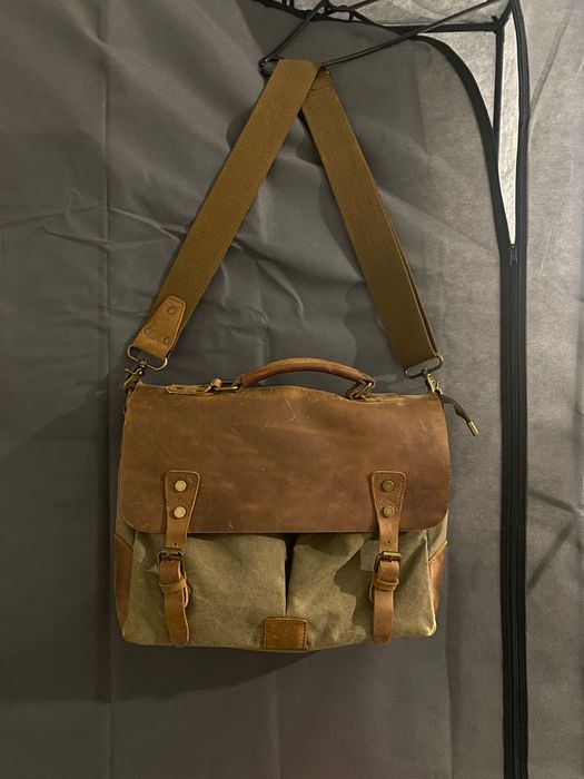 Geanta de piele naturala vintage pe umar