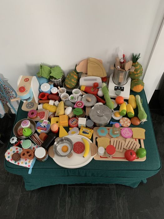 Bucatarie copii PlayTive, accesorii incluse, lemn, 77x30x103 cm