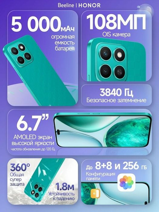 Honor x8c 128gb grey full