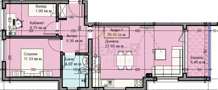 Имоти Премиер продава 3-стаен в Варна-Галата площ 89 кв м2