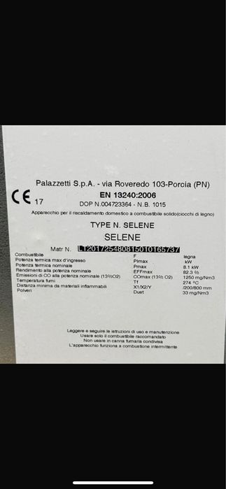 Termosemineu pe peleti stare perfecta