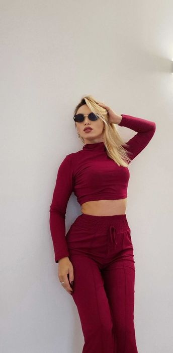 Дамски сет в бордо