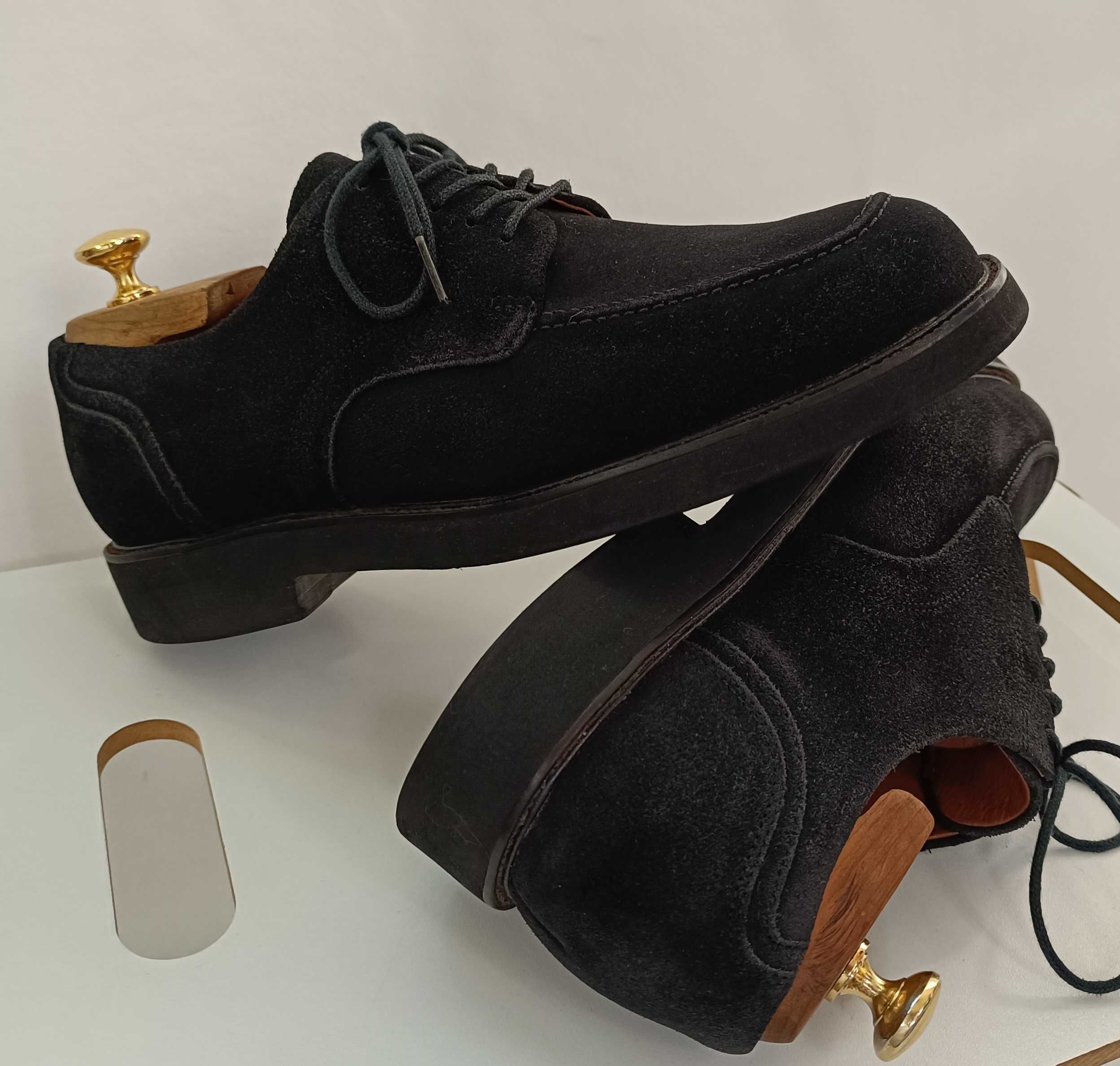 Pantofi derby 42.5 43 split toe Rockport piele naturala moale suede