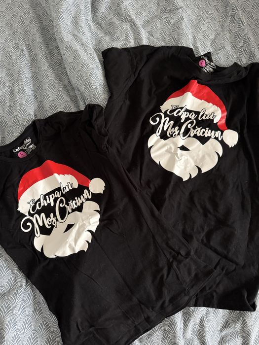 Tricou mos craciun cuplu set