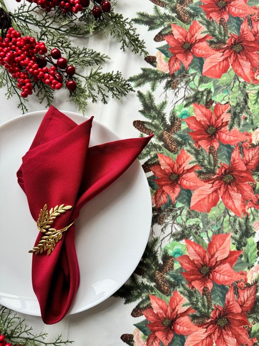 Подарочный набор для сервировки стола (бордо) 180х130 см