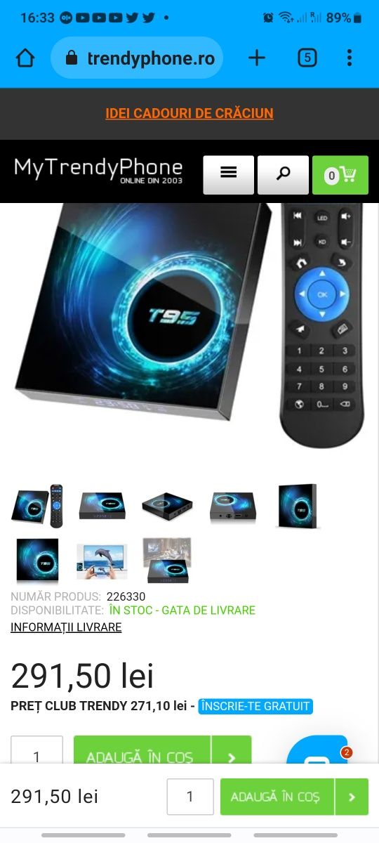 TV Box Android 10.0 T95 Smart 6K