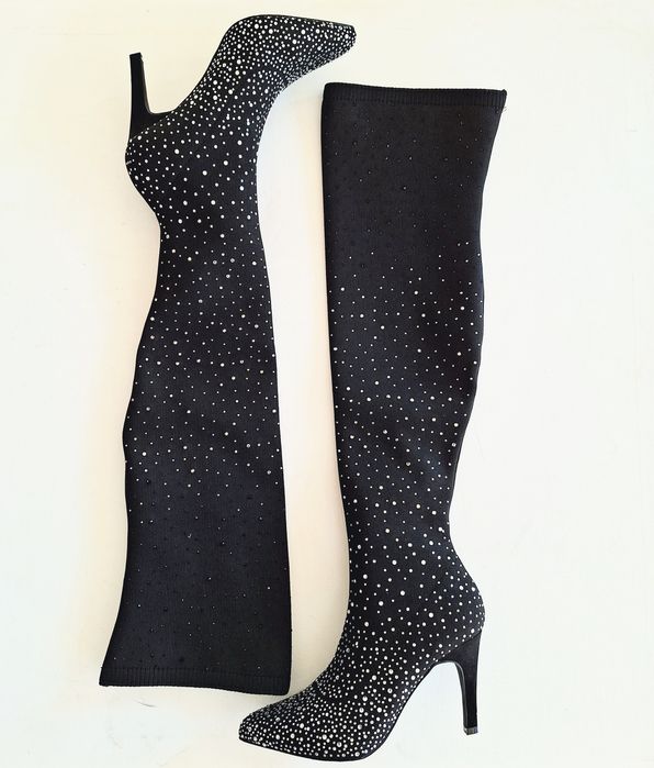 Kate Gray ботуши с кристали над коляното