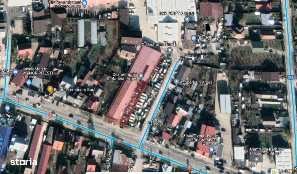 Hala + Curte de inchiriat  in Stefanesti | Zona Micromotoare