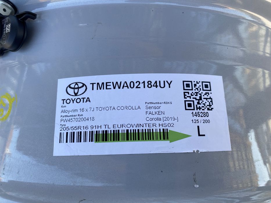 16 цола 5 х 114.3 мм Тойота Корола , Авенсис , Аурис , Аллион , Toyota