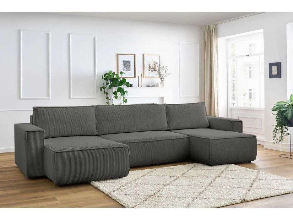 Colțar in formă de U Extensibil  cu ladă de depozitare 356x142x83cm