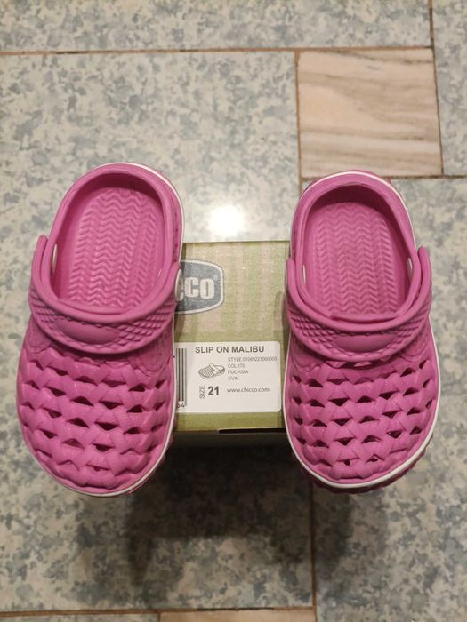 Crocs Chicco fete, culoare roz, marime 21