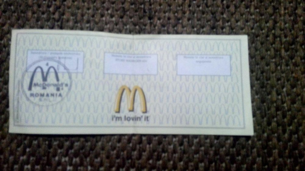 Mcdonald's bancnota cinci dolari de colectie