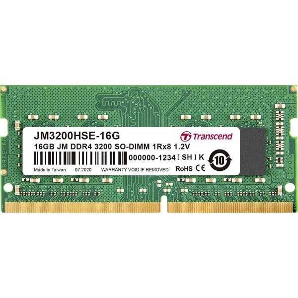 Memorie laptop Transcend 16GB DDR4, 3200MHz, CL22, 1.2v