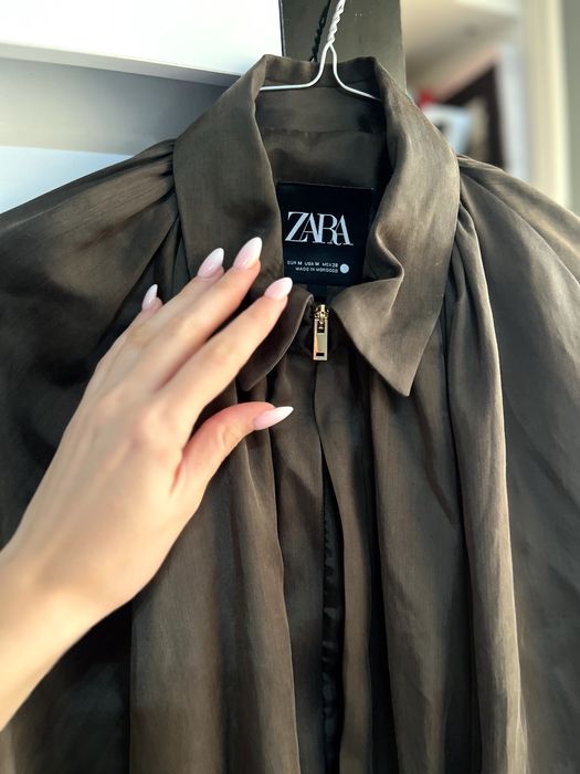 ZARA БОМБЪР ЯКЕ, цвят каки, есенно яке, размер S/M