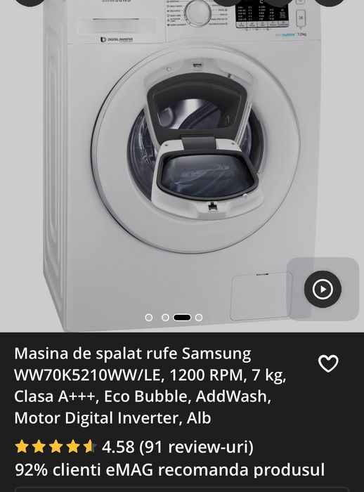 Masina de spălat rufe Samsung inverter