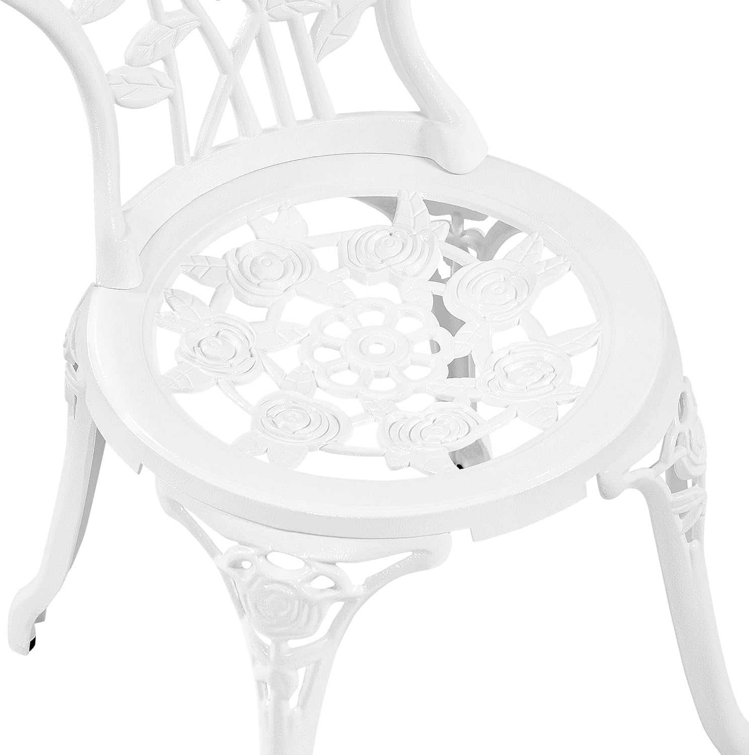 Set terasa 3 piese masa rotunda 60 cm si 2 scaune |YT 611466 White