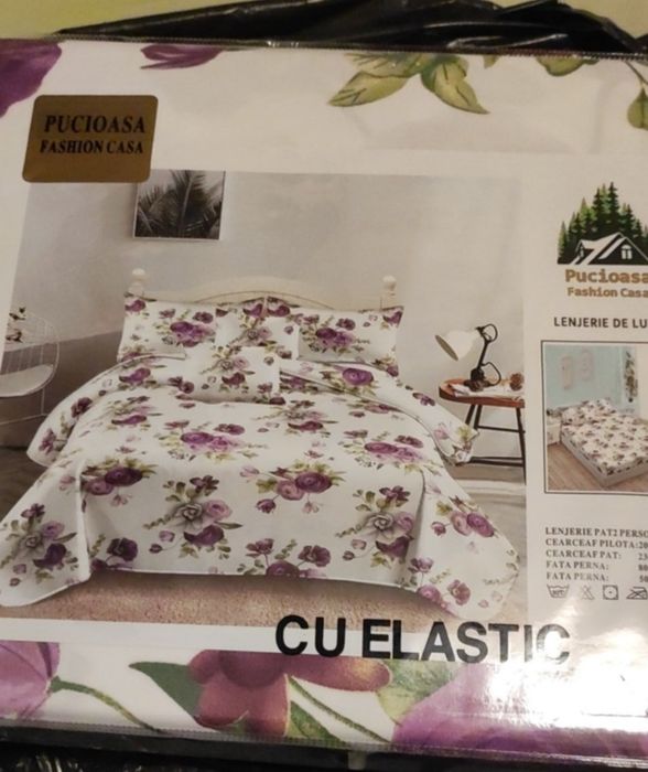 Lenjerii de pat din bumbac 6 piese și paturi mari