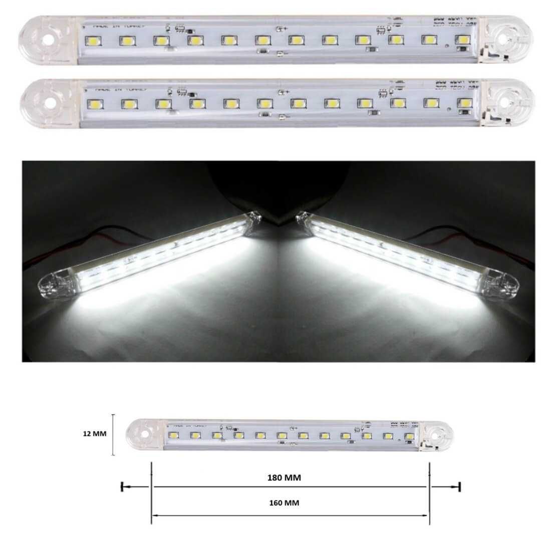 LED габарит за камион , бус , ремарке и др 12V-24V 12led - Модел 805