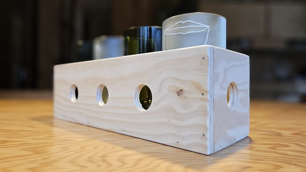 Set 4 pahare sticle vin reciclate