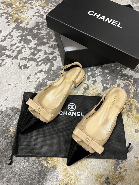 Pantofi-sandale-Balerini Chanel colecția noua Piele naturală 100%POZE