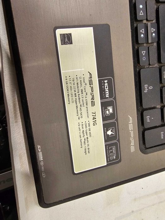 Acer aspire Laptop 7741G defect "17,3 LED