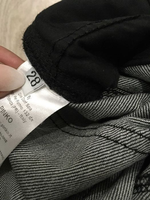 PINKO дамски дънки с естествена кожа US28