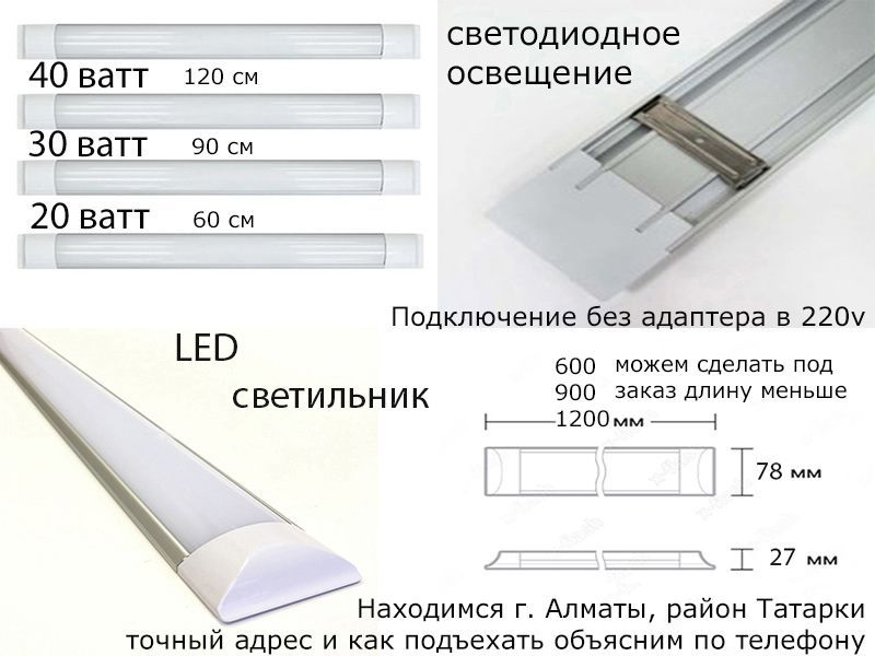 Светильник и другое светодиодное освещение: LED ленты планки и модули