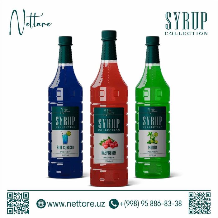 Натуральные сиропы, ягоды и фруктовое пюре