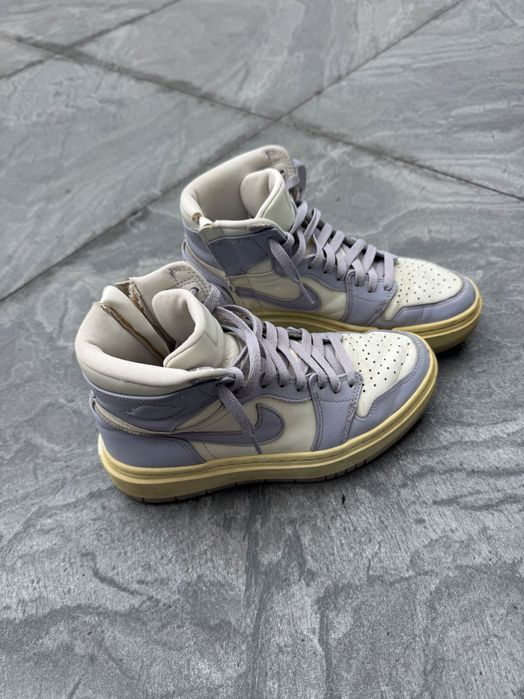 Air Jordan 1 Elevate High, in a purple and white colorway.