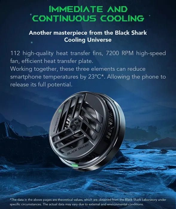 Black Shark Cooler Magnetic Racire Telefon Tableta Releu Pubg Fortnite