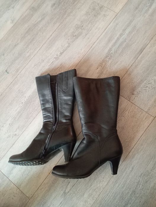 Сапоги кожаные женские