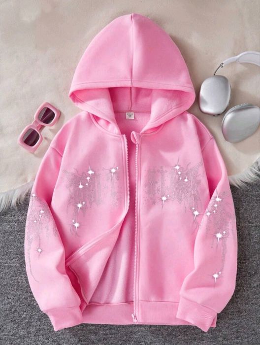 Детски суичър бял/розов 134 см./9г.