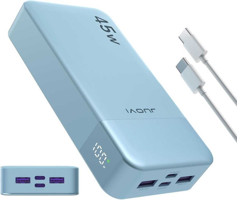 Baterie externă 20000mAh 45W,încărcare rapidă PD3.0,afișaj LED,sigilat
