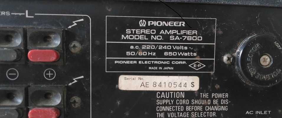 Amplificator Pioneer SA7800 Blue Line DEFECT !!!