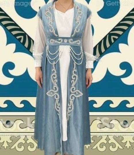 Камзол - кажекей женский на узату, сырга салу, кудалык. Шикарное