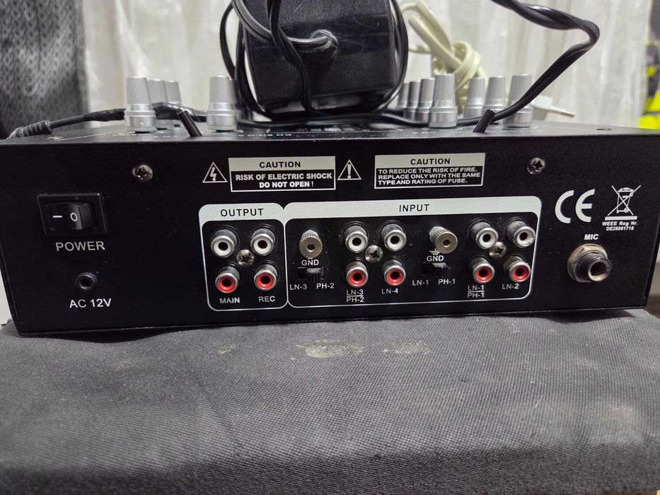 Mixer Audio MC Crypt DJ-60 Preamplificator Audio Pentru Statie