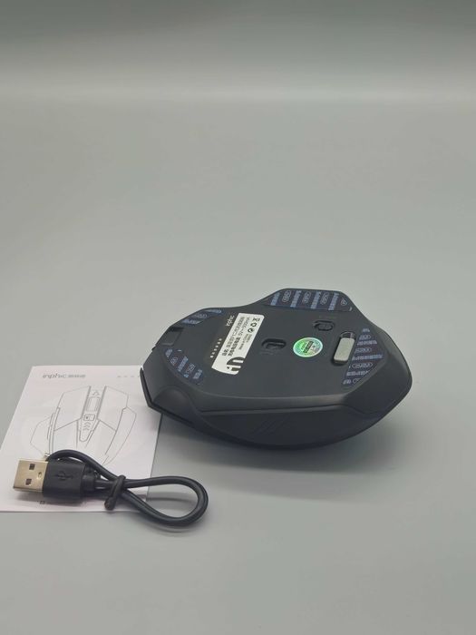Безжична мишка inphic – презареждаема 2.4G, ергономична, черна