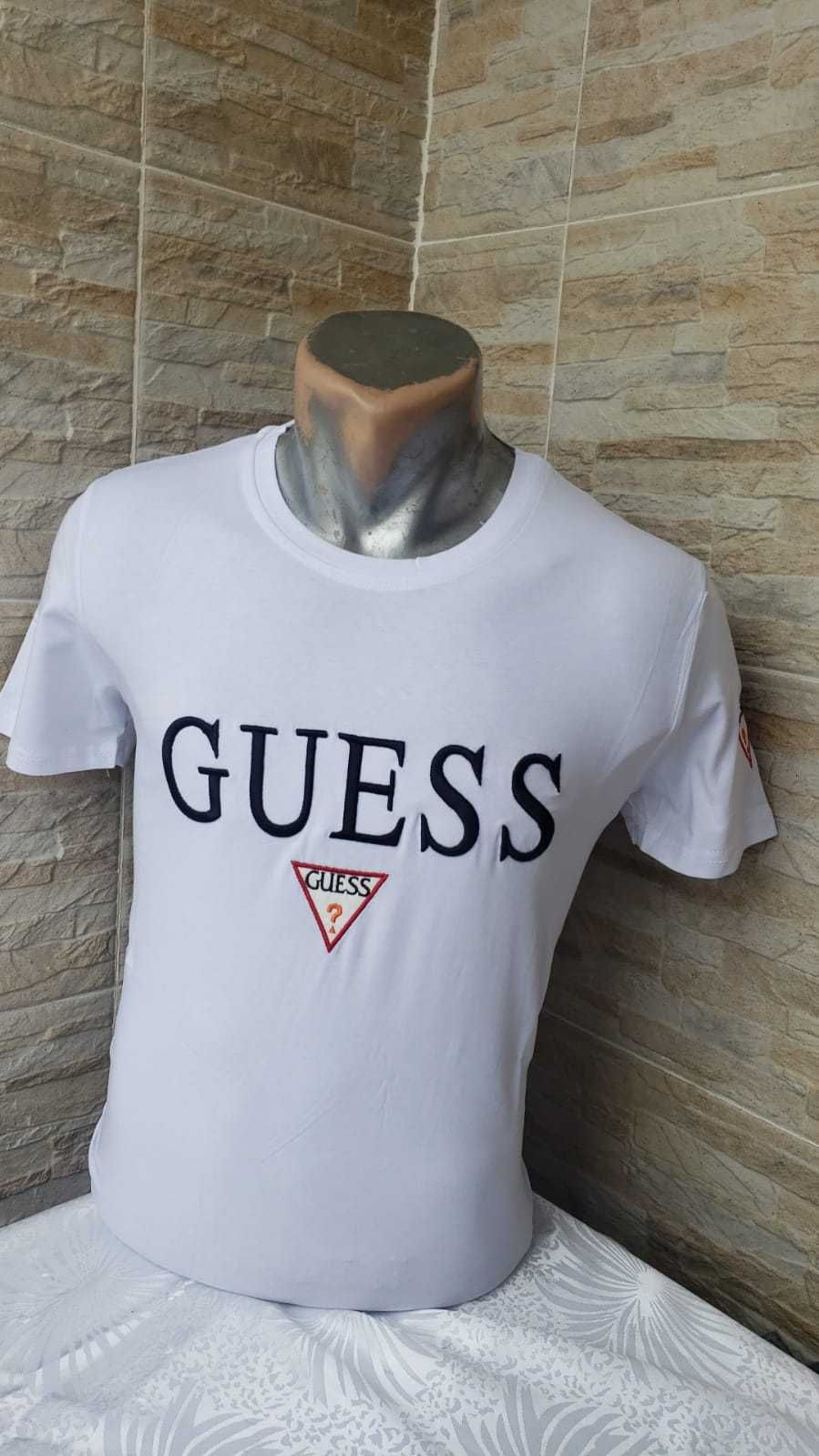 Tricou Guess si Tommy Hilfiger Alb