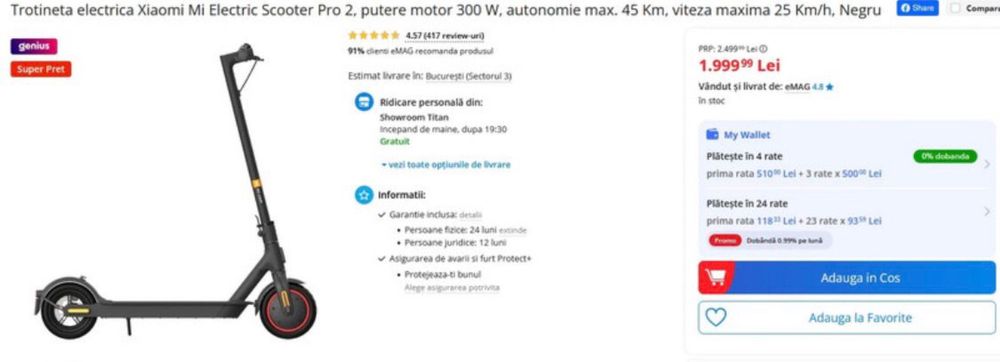 Trotineta electrica Xiaomi Pro2