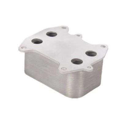 Radiator racire ulei motor, termoflot Audi A1 (8X), 05.2010-2018, motor 1.6 TDI, 66/77 kw, 2.0 TDI, 100/105 kw, diesel, 110x69x50 mm, garnituri incluse, din aluminiu